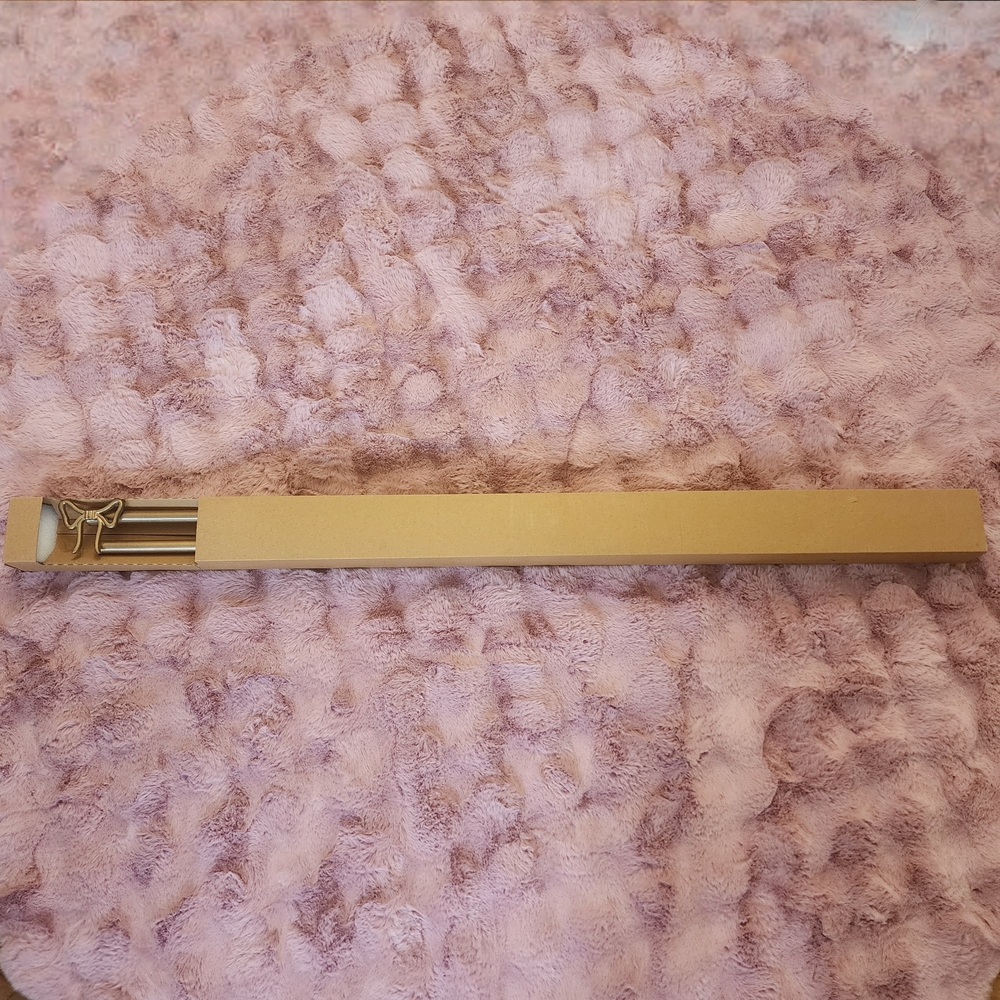 Gold Bow Decorative Curtain Rod, Adjustable 66 - 120" - Picture 2 of 4